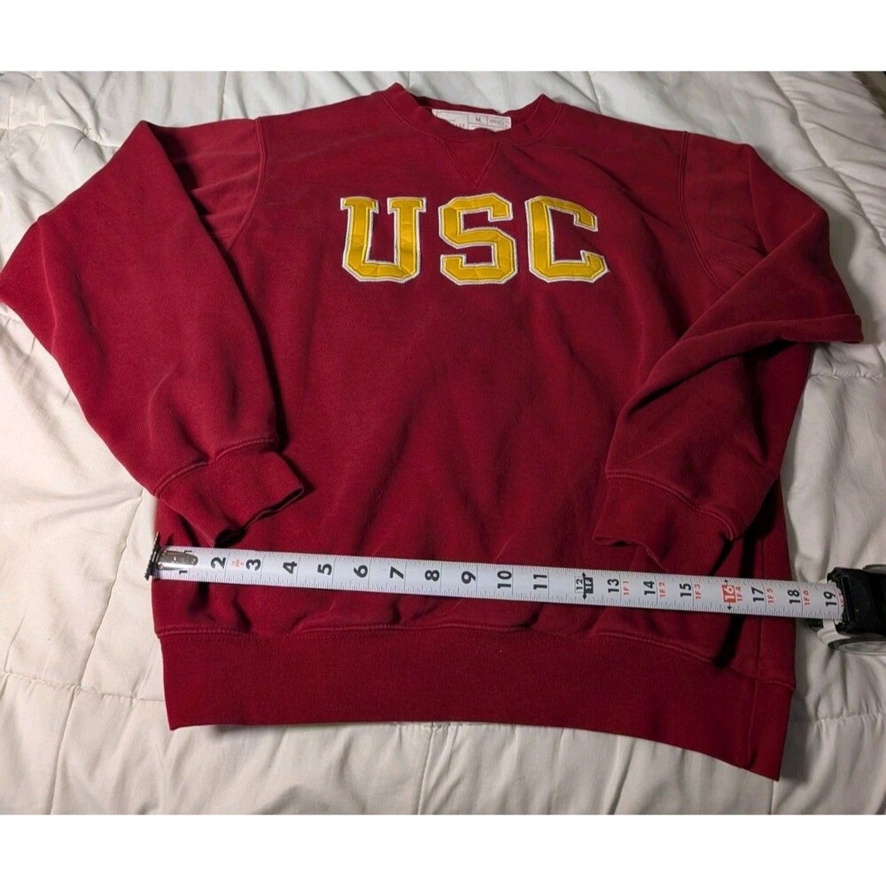 USC Trojans Heritage Collection Unisex Sweatshirt Size M Cardinal Red Spellout